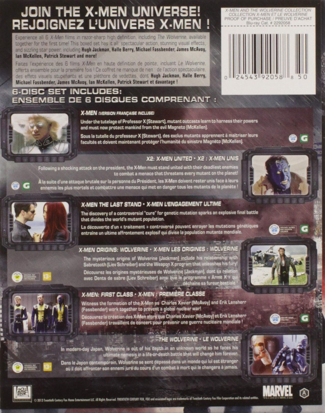 X-Men & Wolverine Movie Collection (X-Men, X2: X-Men United, X-Men: The Last Stand, X-Men Origins: Wolverine, X-Men: First Class, The Wolverine) - Complete Superhero Action Film Series for Marvel Fans & Movie Night Entertainment