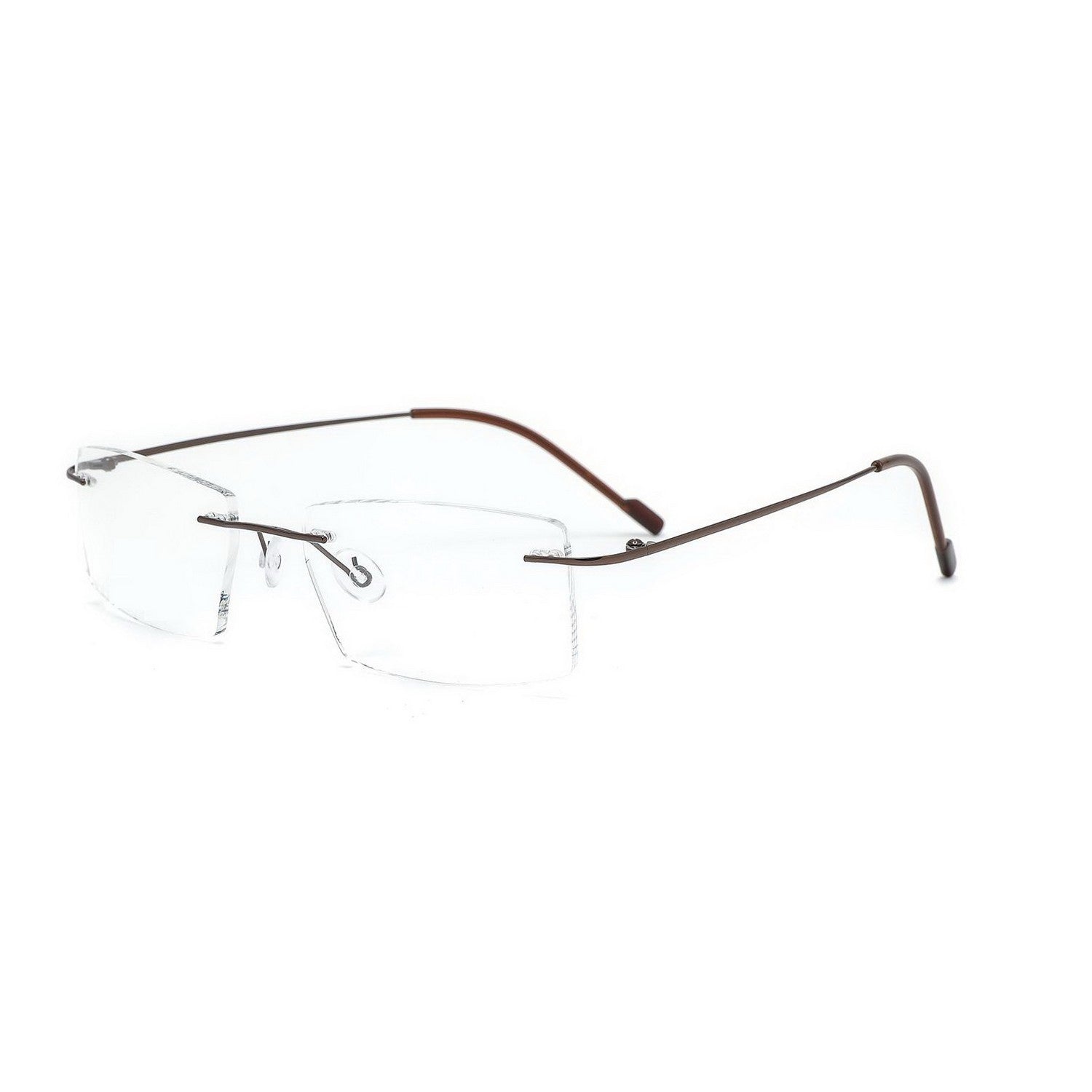 Stylish Rectangular Executive Rimless Glasses for Men & Women - Premium Lightweight Eyewear for Office, Business Meetings & Professional Settings