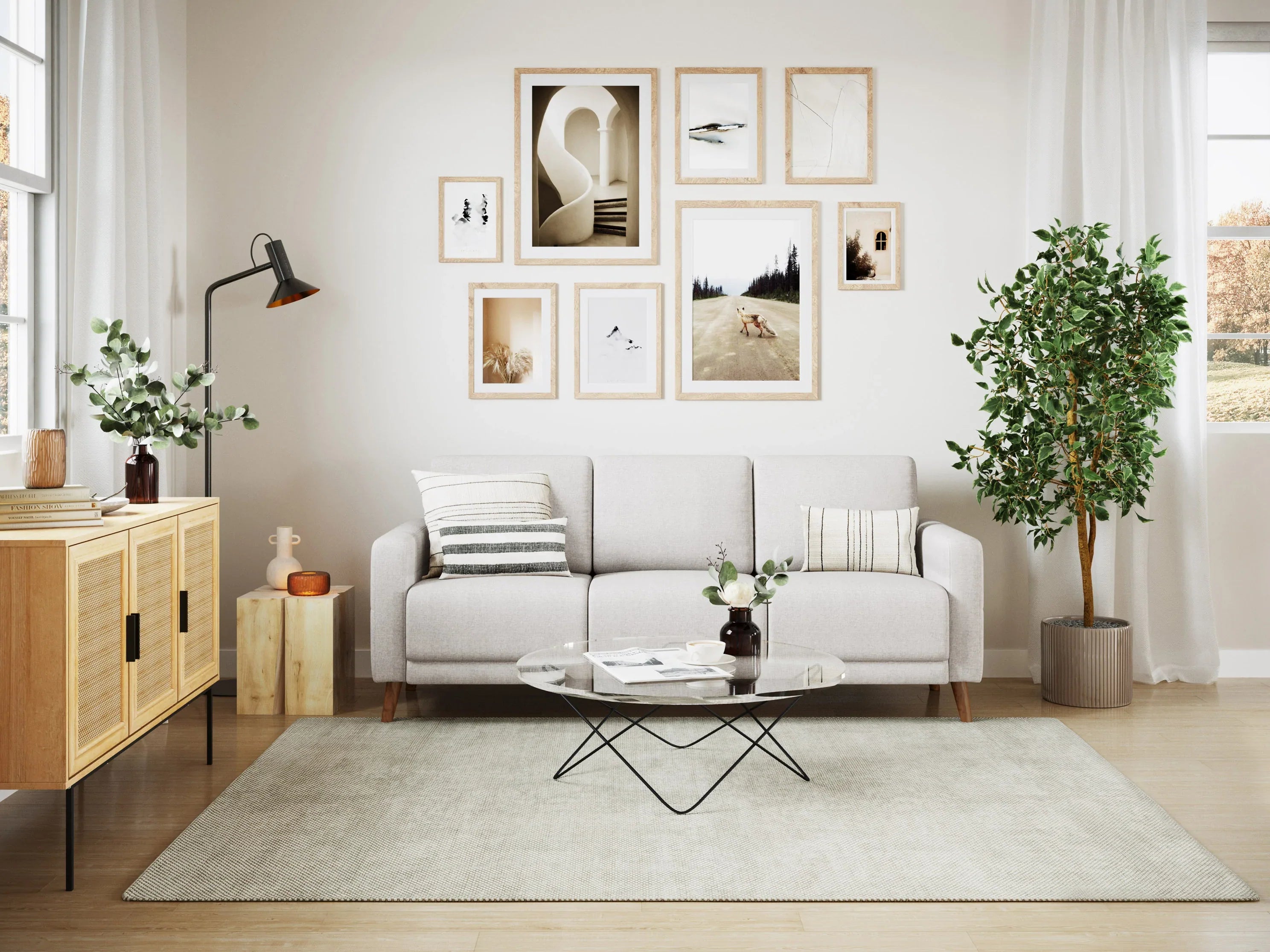 3-Seat Sofa - Modern Comfortable Fabric Couch for Living Room, Lounge & Family Room - Perfect for Relaxing, Entertaining & Small Spaces