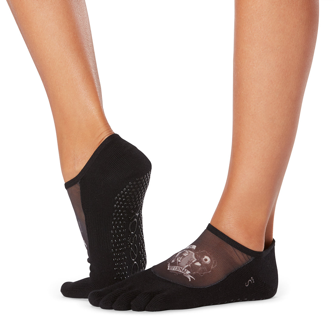 Disney Luna Grip Socks by ToeSox - Non-Slip Yoga Socks for Pilates, Barre & Dance - Perfect for Workouts, Studio Classes & Home Fitness