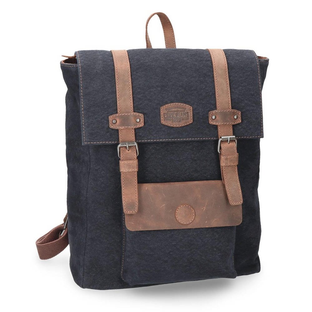 Pepe Jeans Horse Blue Laptop Backpack for Men & Women - 15.6 Inch Waterproof Travel Backpack with USB Charging Port - Perfect for Work, School, College and Business Trips
