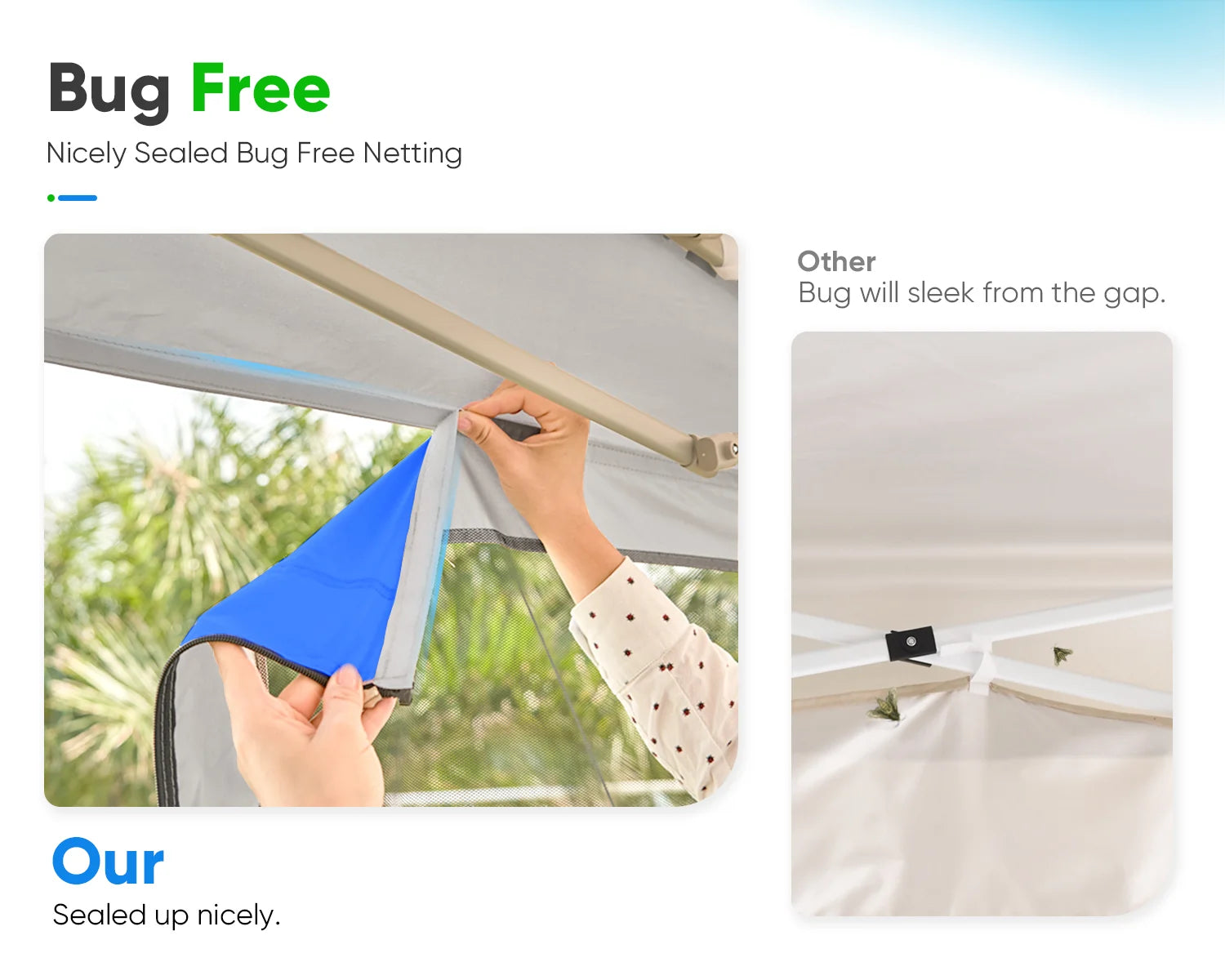 10' x 10' Pop Up Canopy Tent with Removable Sidewalls & Netting - Perfect for Outdoor Events, Camping, Beach Parties, and Backyard Gatherings