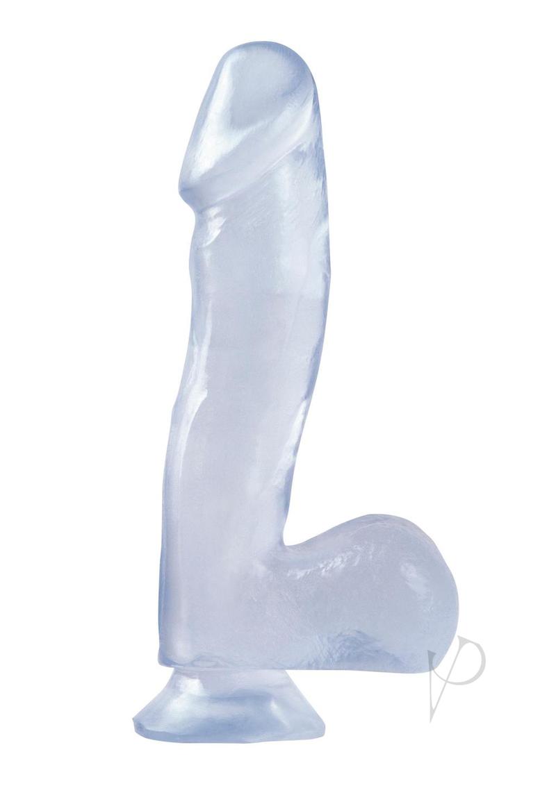 Basix Rubber Works 6.5 Inch Realistic Dildo with Strong Suction Cup - Waterproof, Clear Silicone Adult Toy for Shower, Bath & Bedroom Play