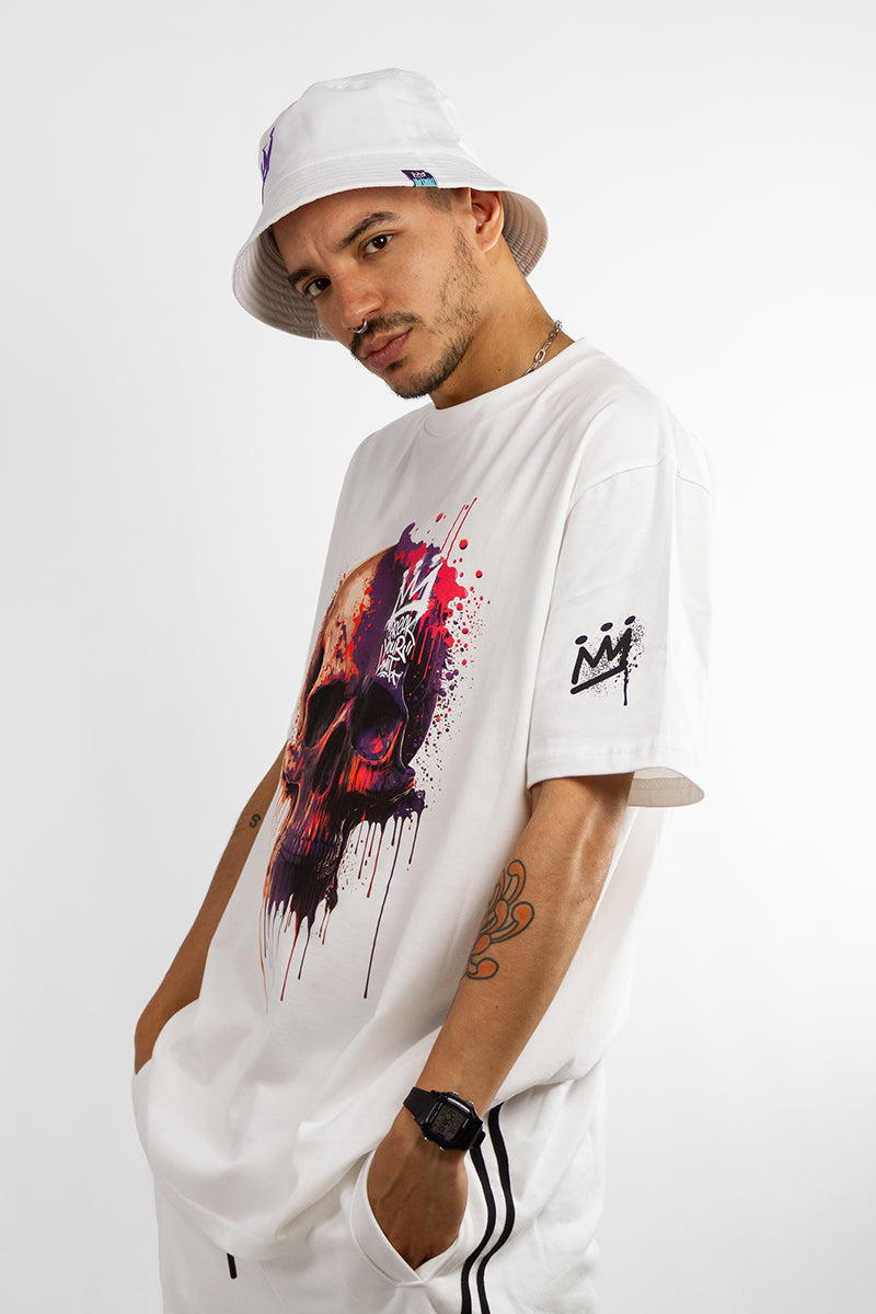 King Of Art Men's Urban Graphic T-Shirt - White Z4 | Trendy Streetwear for Casual Outfits & Everyday Wear