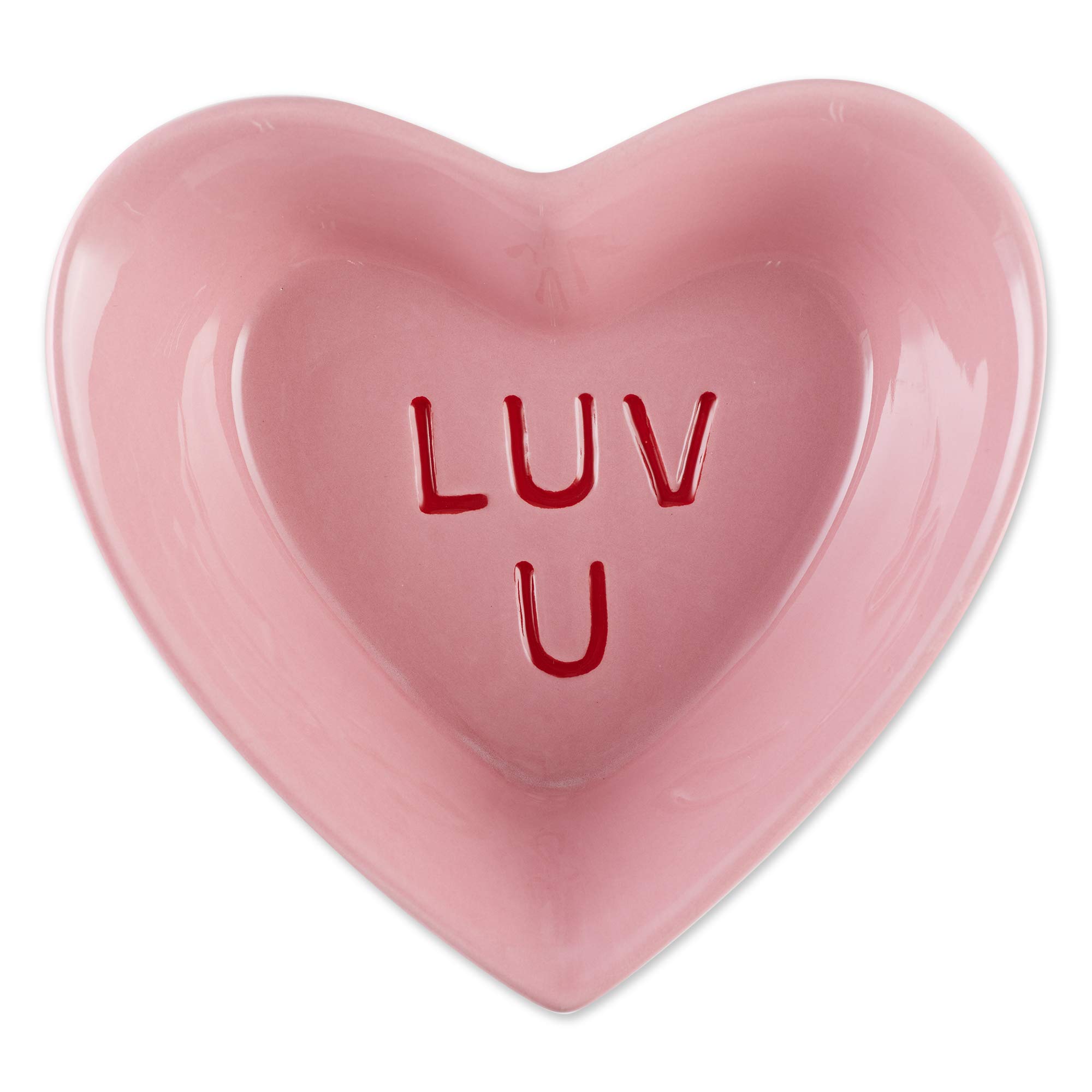 Valentine's Day Ceramic Candy Bowls Set - Sweet Talk 4-Piece Collection for Chocolate & Treats | Romantic Home Decor & Gift for Couples