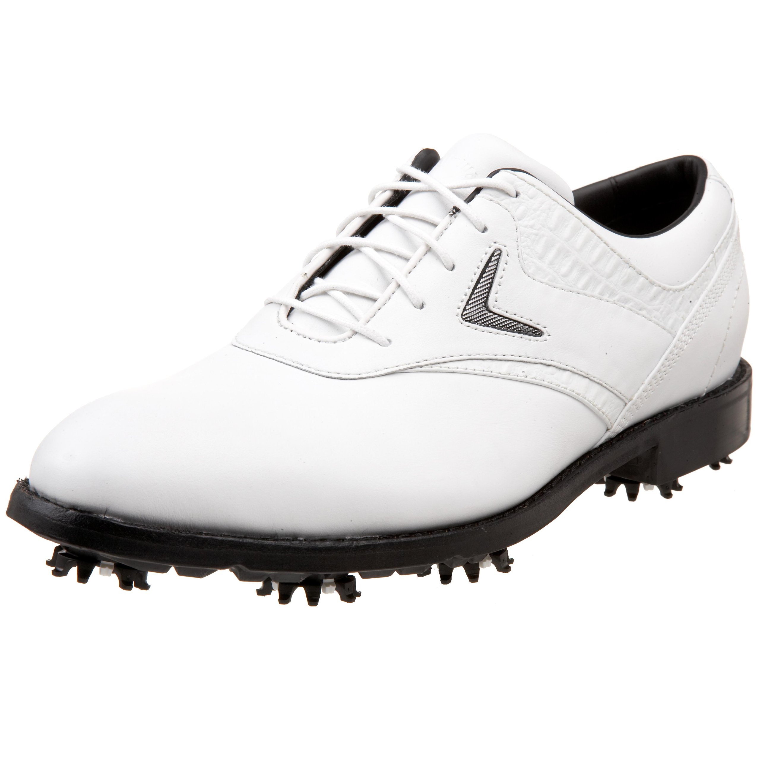 Callaway Men's Ft Chev Saddle Golf Shoes - Comfortable Spiked Golf Shoes for Men - Perfect for Walking Courses & Driving Range Practice