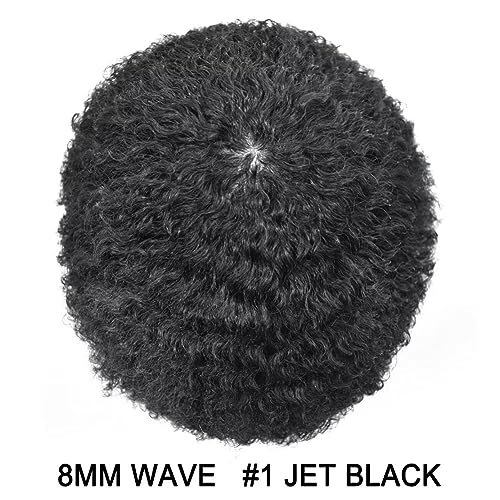 #1 Jet Black-Afro Curl 8mm