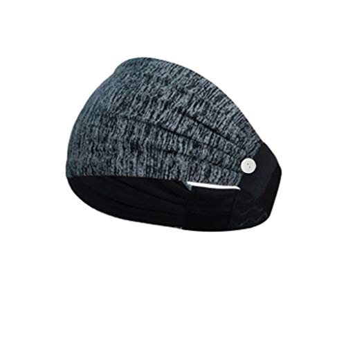 Unisex Adjustable Face Mask Headband with Button Holder - Comfortable Ear Protection for Sports & Workouts - Quick Dry & Sweat Wicking - Ideal for Running, Cycling & Outdoor Activities