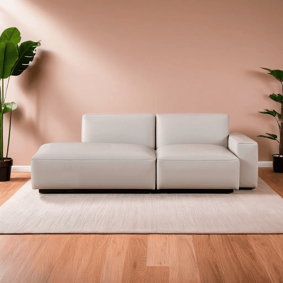 Premium Genuine Leather 3-Seater Extended Sofa by Giacomo - Luxurious Comfort for Living Room, Office & Lounge Spaces