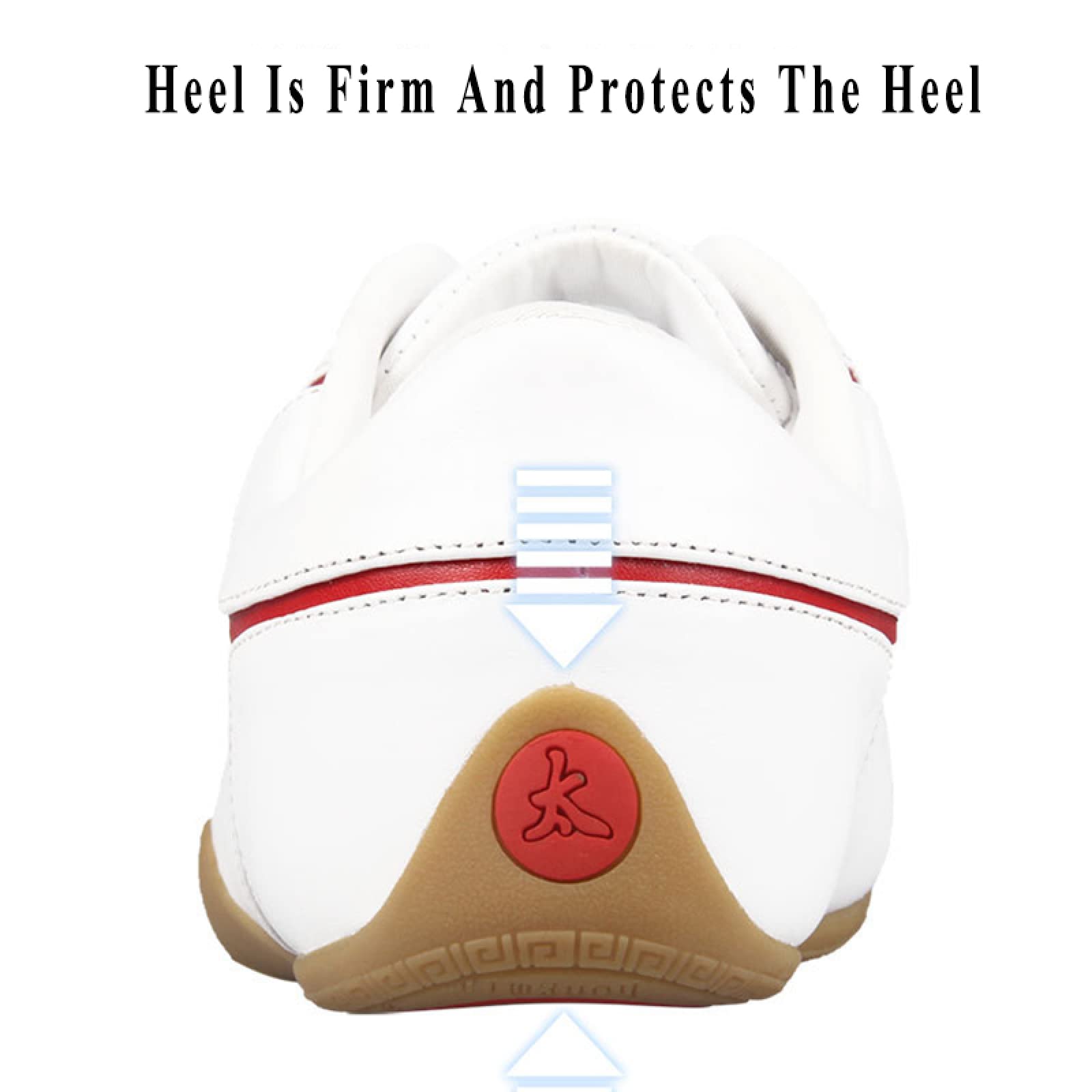 Premium Leather Martial Arts Shoes for Taekwondo, Kung Fu & Tai Chi Practice - White Size 43 - Ideal for Training, Competition & Traditional Martial Arts Performance