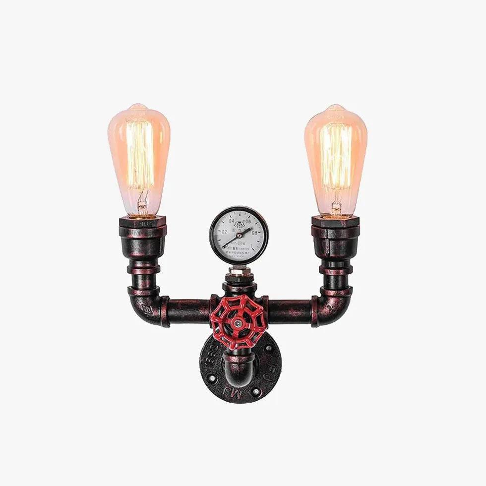 Vintage Steampunk Wall Light - Industrial Style Brass Sconce for Living Room, Bedroom, or Bar Decor