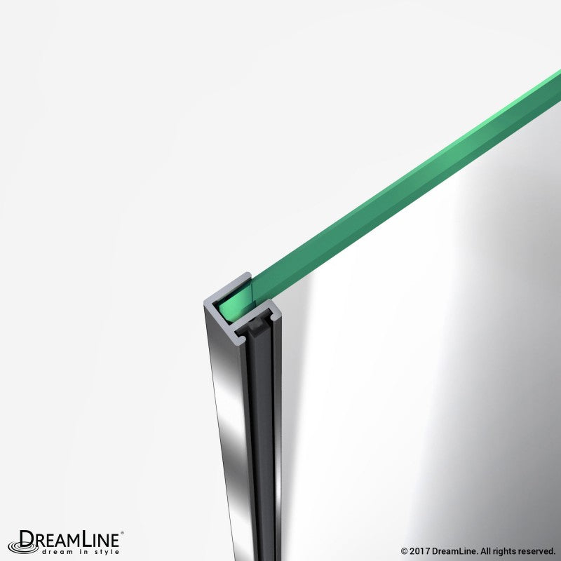 DreamLine Flex 32-36 Inch W x 72 Inch H Semi-Frameless Pivot Shower Door - Modern Bathroom Upgrade for Small & Large Showers - Perfect for Home Renovation & Spa-Like Experience