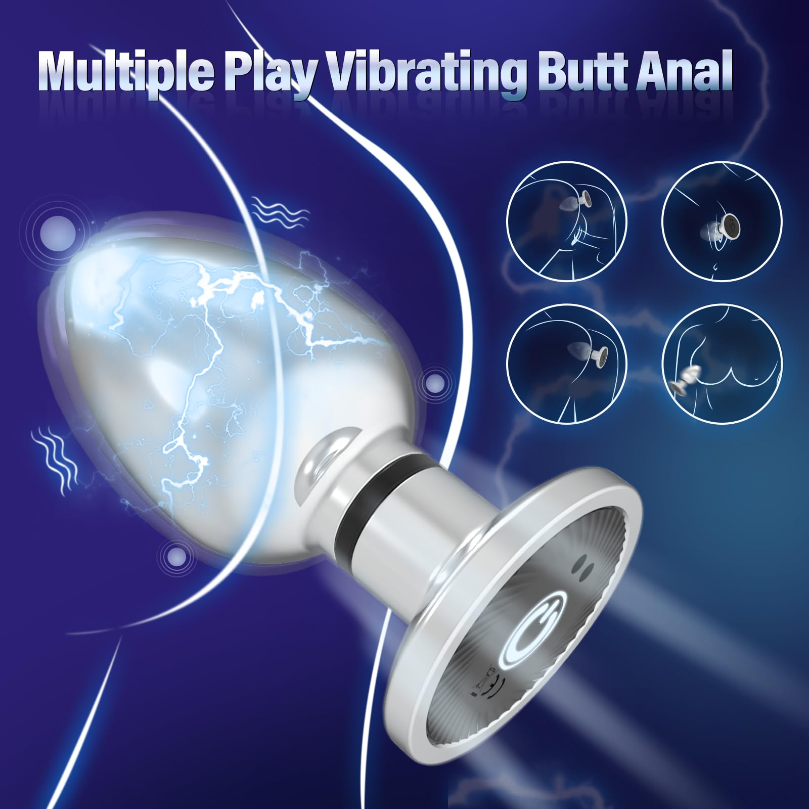 Electric Shock Vibrating Butt Plug for Men - Remote Control Anal Sex Toy with 10 Vibration & 6 E-Stim Modes, Prostate Massager - Perfect for Couples Play & Solo Pleasure