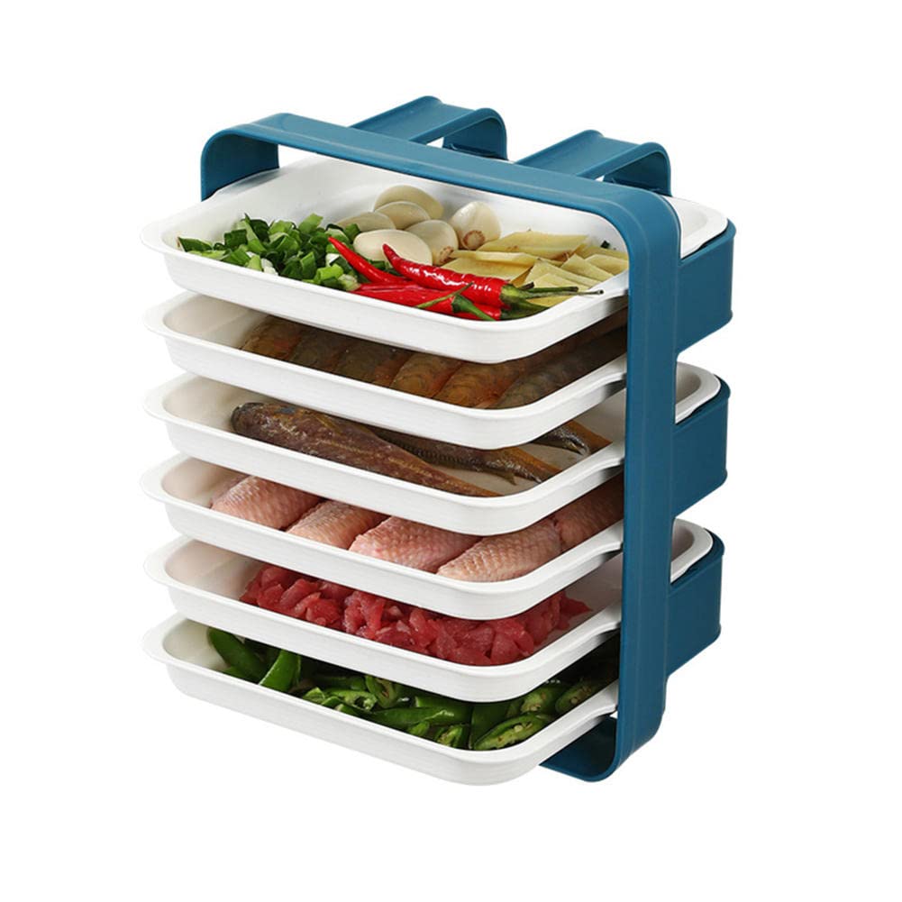 SAXTZDS Multi-Layer Wall Mount Kitchen Tray - Portable Rectangular Serving Dish for Hot Pot, Fruit & Vegetable Prep - Space Saving Organizer for Small Kitchens, Dining & Entertaining