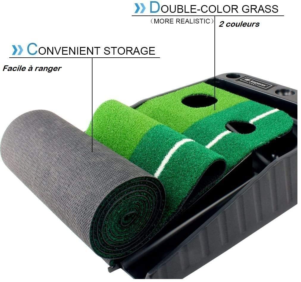 Auto Return Golf Putting Mat - Indoor/Outdoor Practice Green