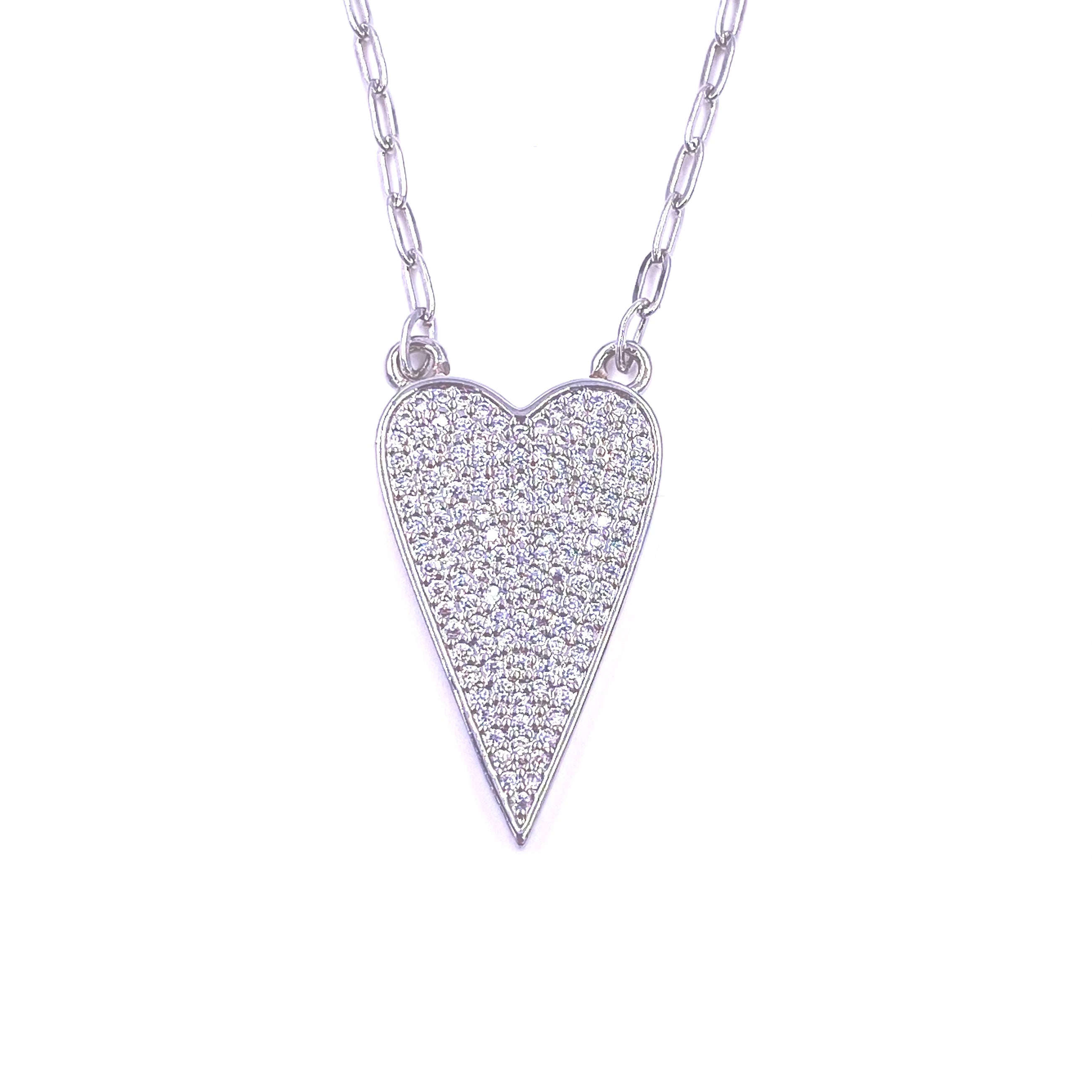 Ashley Gold Stainless Steel CZ Heart Necklace for Women - Elegant Cubic Zirconia Pendant Jewelry Gift for Valentine's Day, Anniversary & Special Occasions
