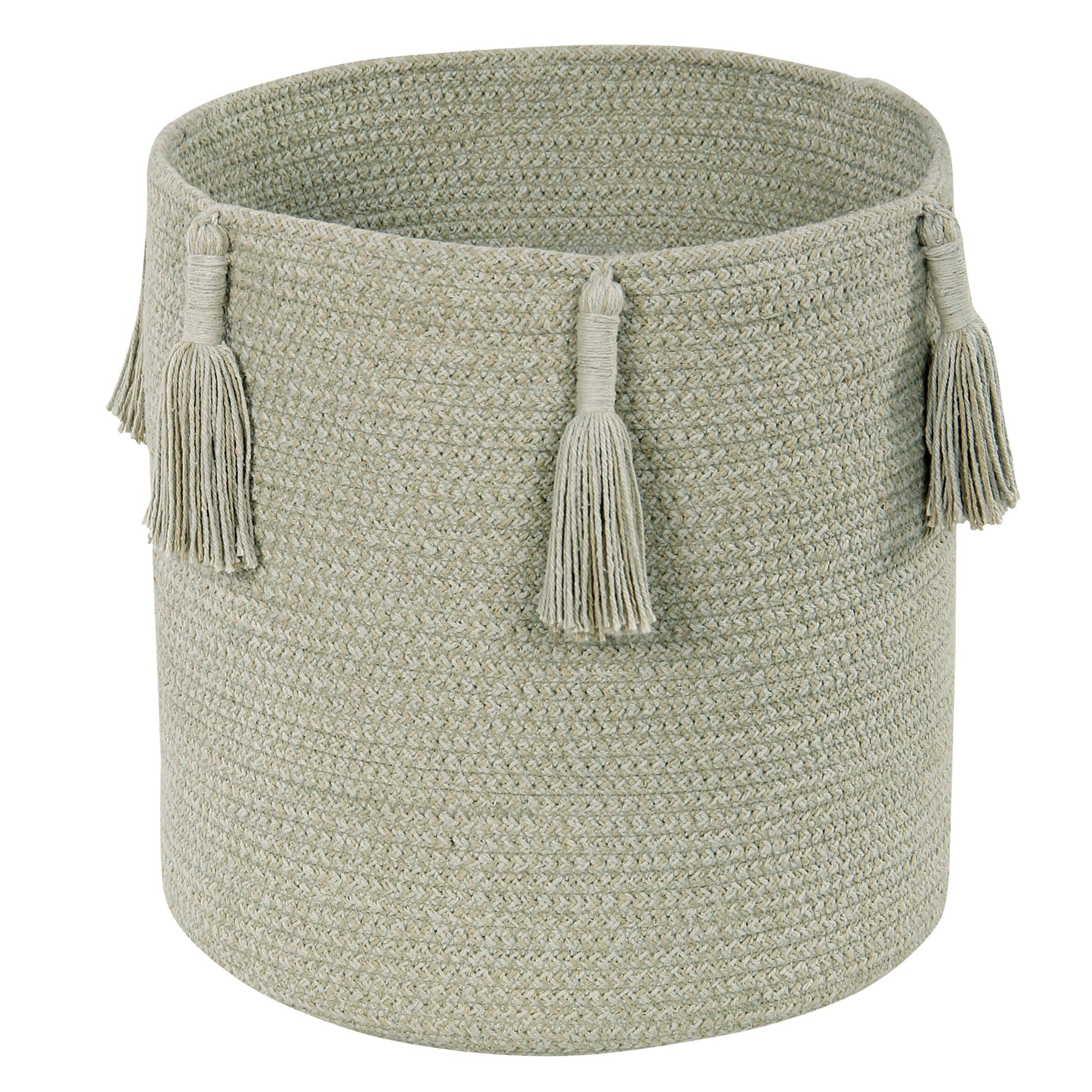 Lorena Canals Woody Basket - Handmade Natural Cotton Storage Basket for Home Decor, Nursery, Laundry & Organizing - Perfect for Bedroom, Bathroom & Living Room Storage