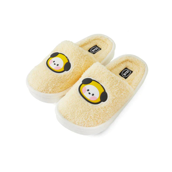 BT21 Chimmy Minini Boucle Slippers - Cute Cartoon House Slippers for Women & Girls - Soft Plush Comfort for Home, Lounge & Dorm Wear