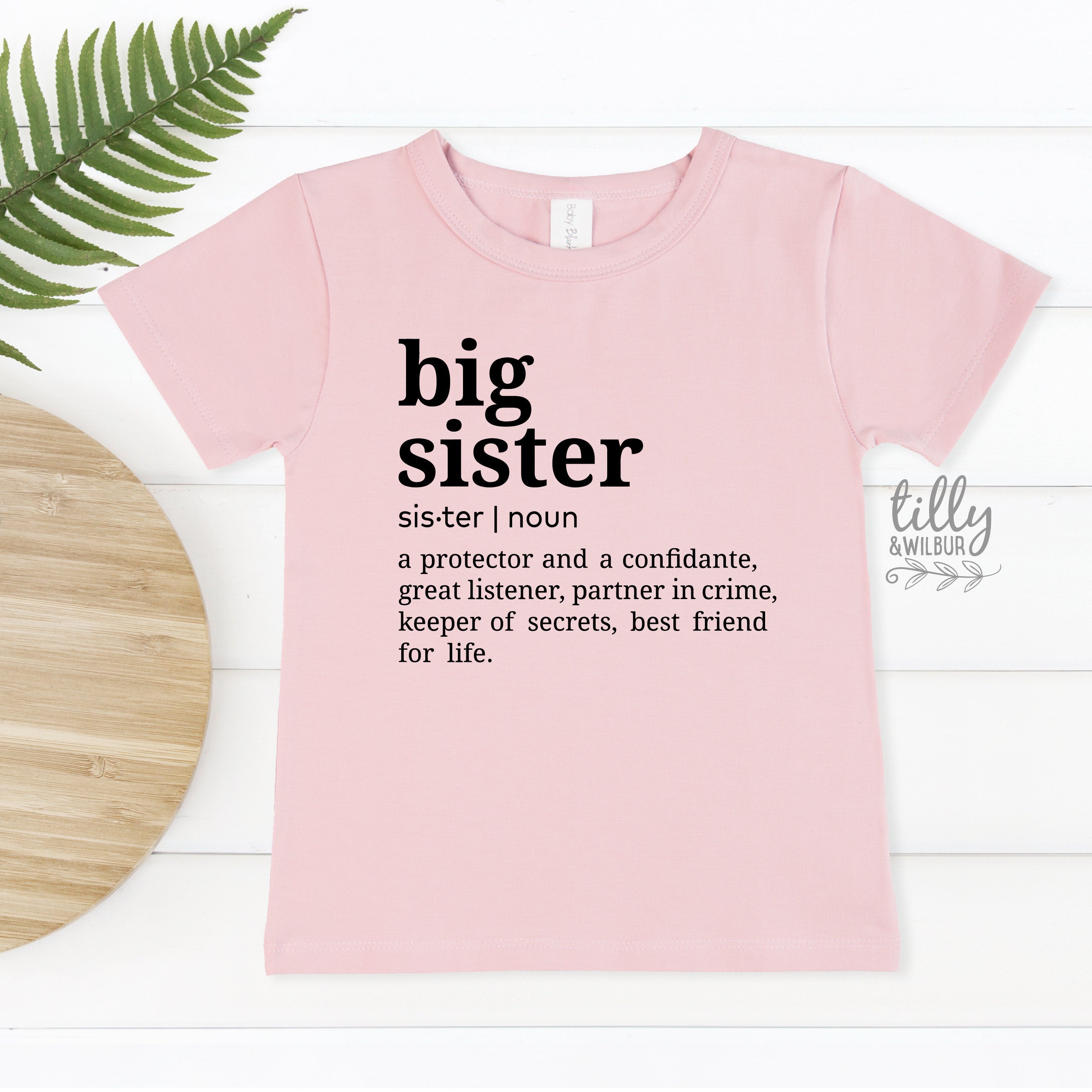 Big Sister T-Shirt - Comfortable & Stylish Sibling Gift for Women & Girls - Perfect for Family Reunions, Birthdays & Sister Bonding