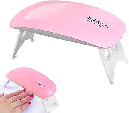 Portable Mini LED Nail Lamp for Gel Polish - USB Rechargeable Nail Dryer with 2 Timer Settings | At-Home Manicure & Professional Salon Use | Fast Curing for Gel Nails & Acrylics