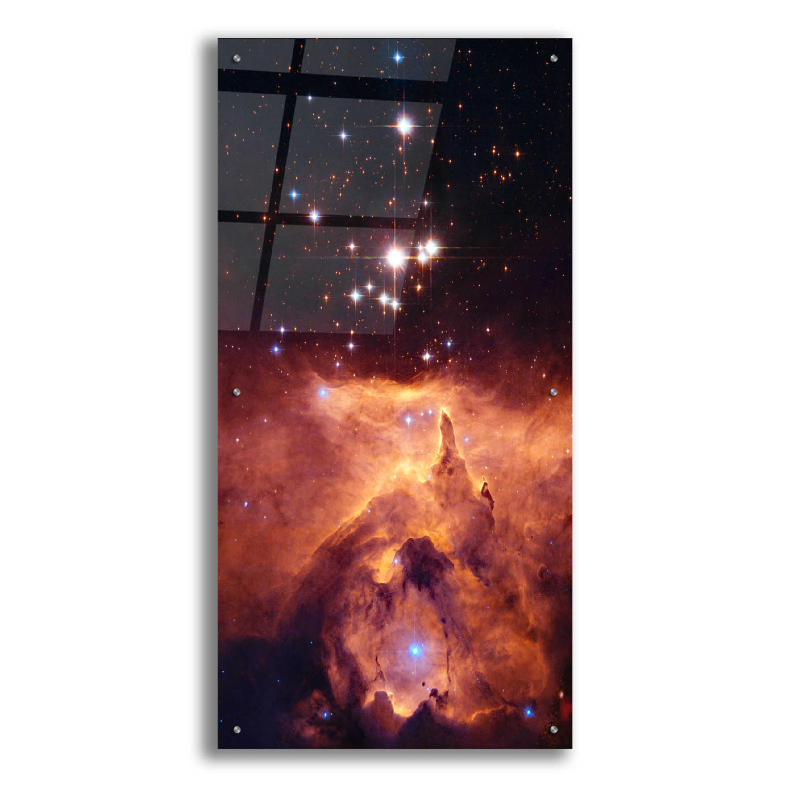 Epic 'Star Crossed' Hubble Space Telescope Acrylic Glass Wall Art - 24x48 Inches - Stunning Space Decor for Living Room, Bedroom or Office