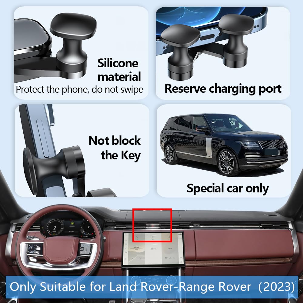 Universal Car Phone Holder Mount for Land Rover & Range Rover 2022-2023 Models - Auto Accessories Interior Decoration - Smartphone Bracket for Safe Driving & Navigation