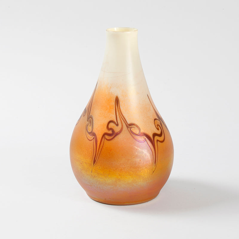 Tiffany Studios New York Favrile Glass Vase - Handcrafted Art Nouveau Vase for Home Decor, Wedding Centerpiece & Luxury Gift