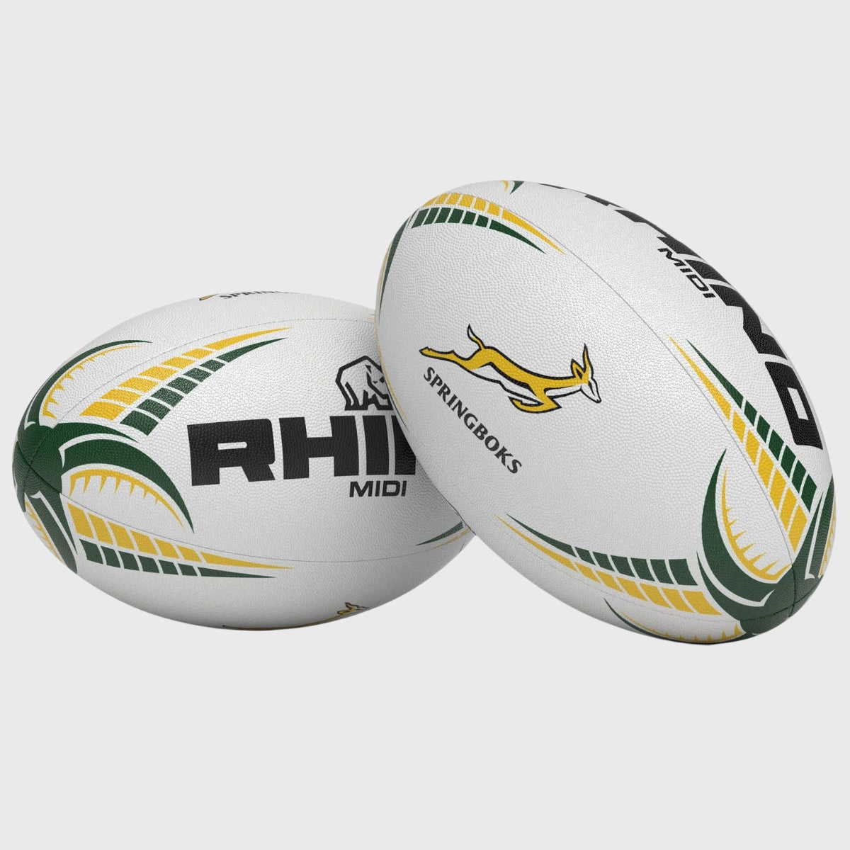 Rhino Springboks Midi Rugby Ball - Official Size Training Rugby Ball for Adults & Youth - Perfect for Rugby Practice, Games, and Backyard Training