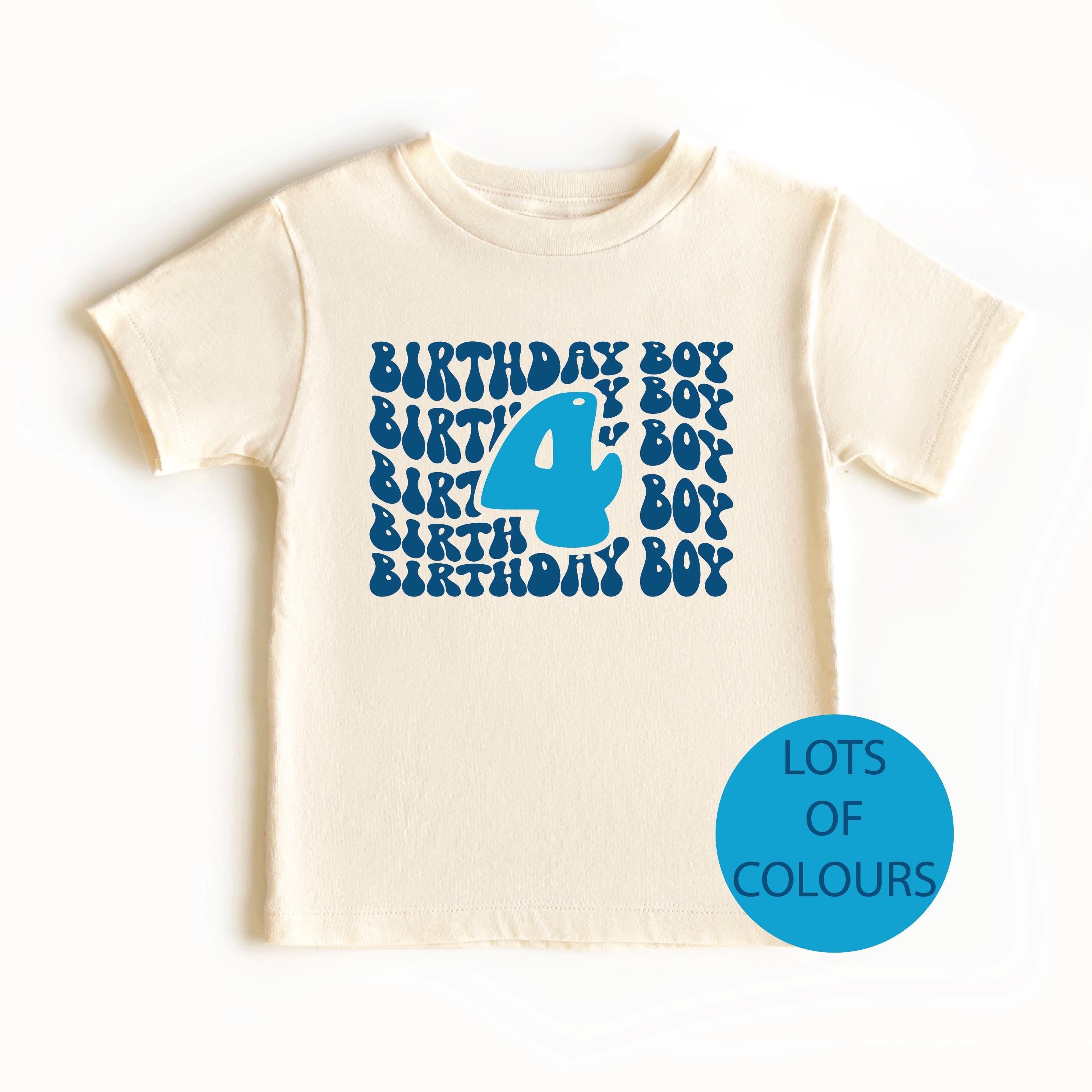 4th Birthday Boy T-Shirt - Cute Toddler Tee for Birthday Party & Photo Shoots - Perfect Gift for 4 Year Old Boys