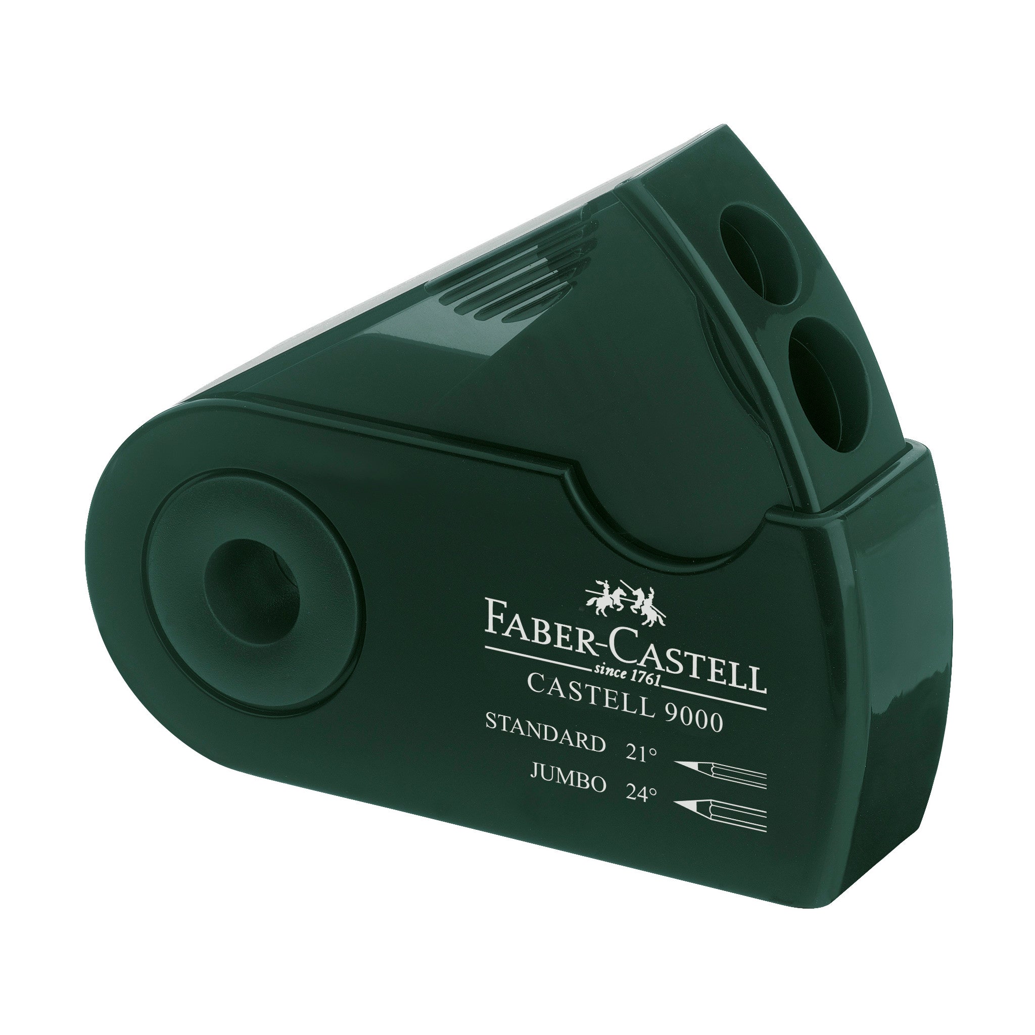 Castell 9000 Double Hole Pencil Sharpener - Premium Metal Sharpener for Artists & Students - Perfect for Sketching, Drawing & Office Use