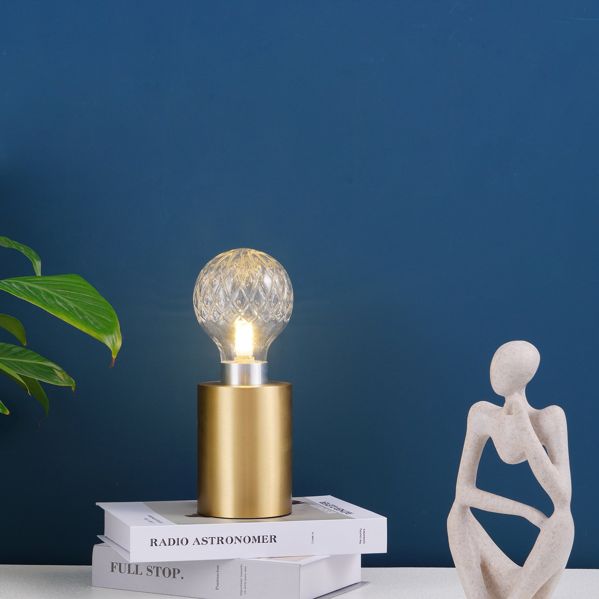 Elegant Crystal Bulb Table Lamp - Modern LED Bedside Light for Living Room, Bedroom, or Office Decor - Perfect for Reading, Relaxing, and Ambient Lighting