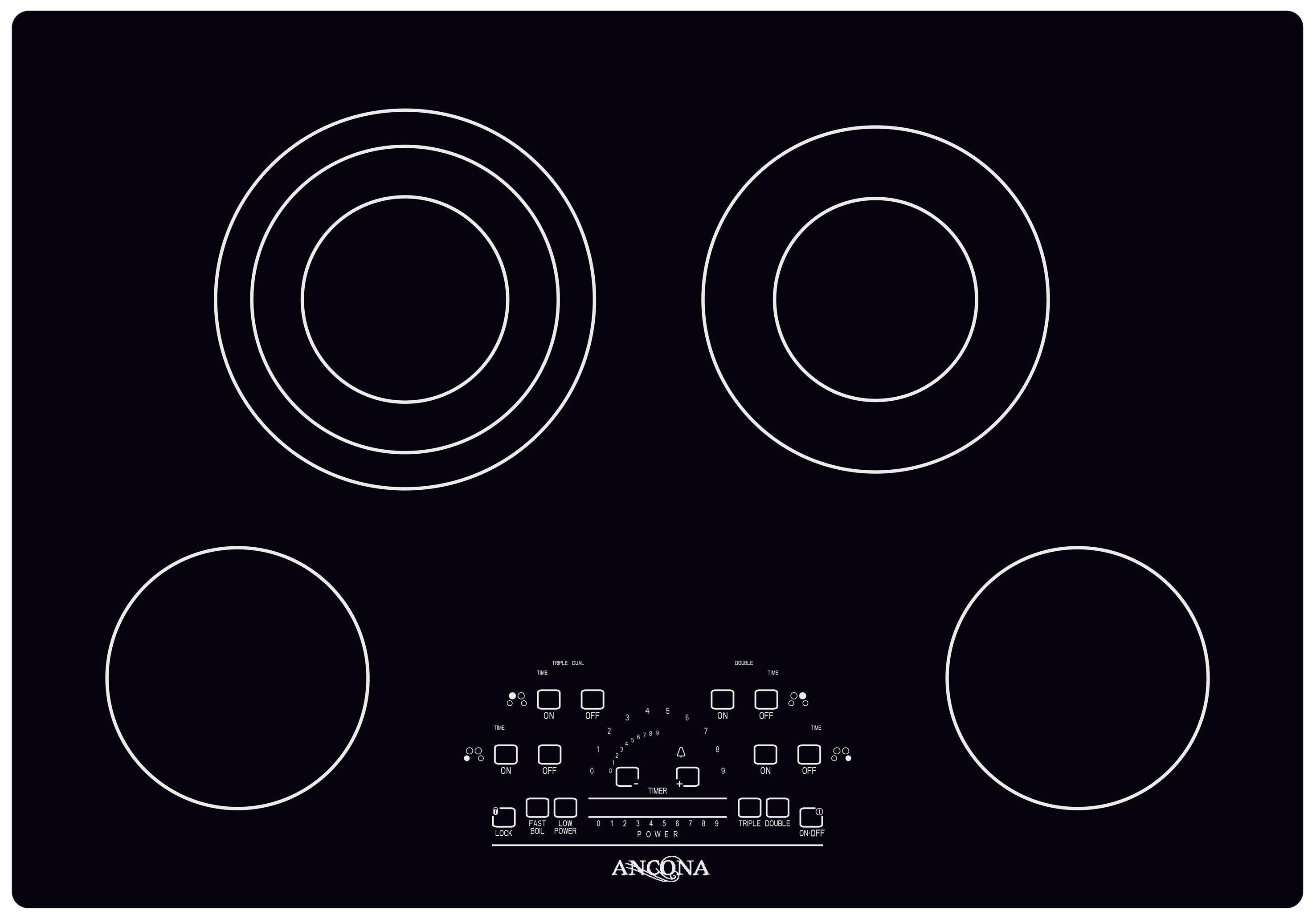 30 Inch 4 Burner Touch Control Radiant Ceramic Cooktop - Premium Electric Stove Top for Modern Kitchens | Perfect for Home Cooking, Entertaining & Professional Chefs