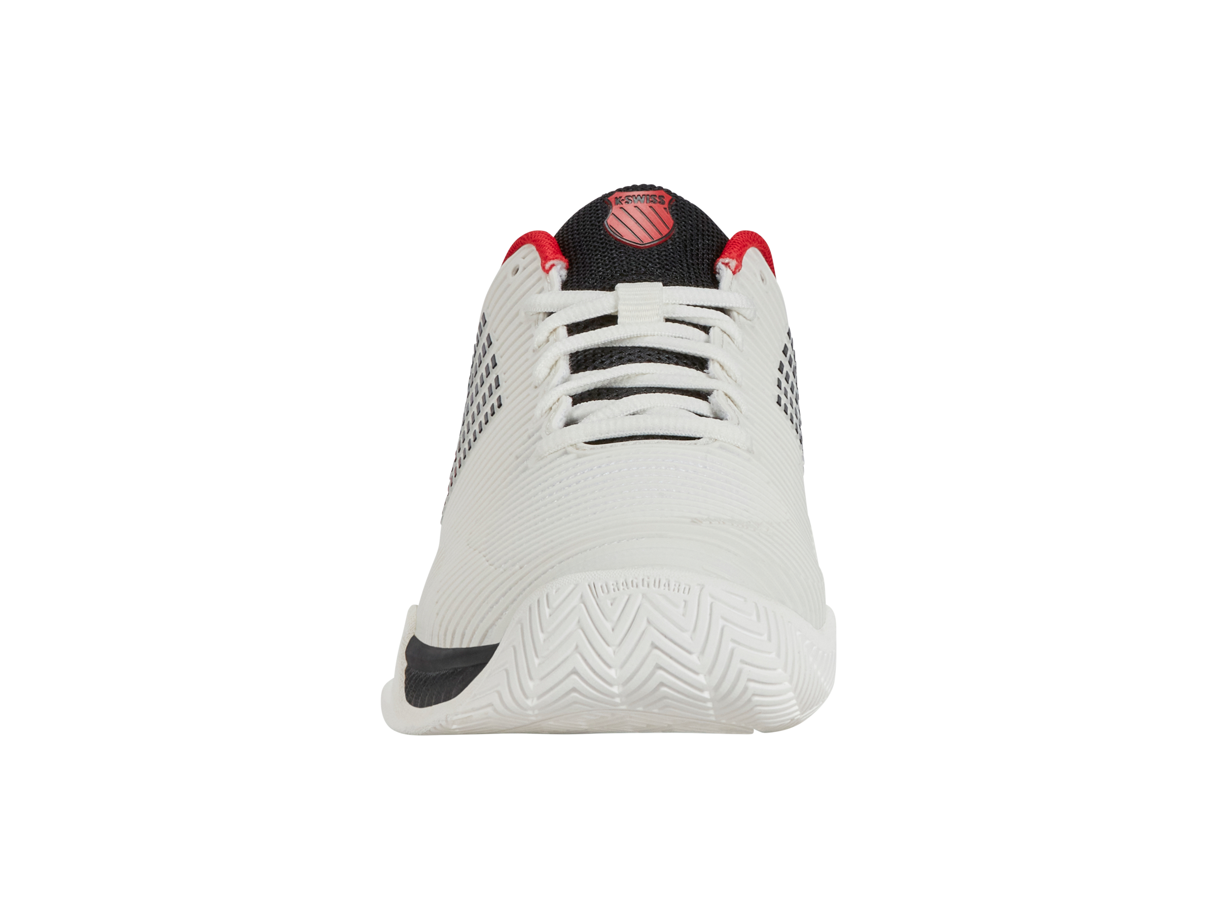 Hypercourt Express 2 Tennis Shoes - Men's Size 10.4 M | Bright White/Stretch Limo/High Risk Red Colorway | Perfect for Competitive Matches & Casual Court Wear