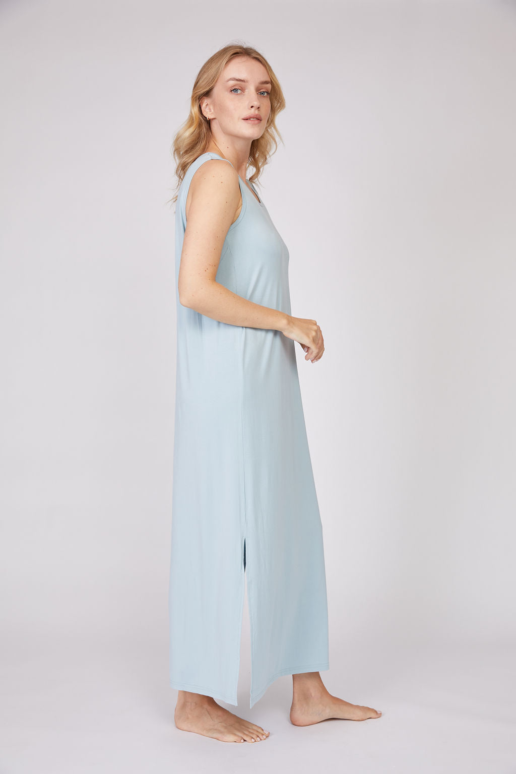 Stylish Bamboo Sleeveless Drape Dress for Women | Breathable & Comfortable Summer Dress | Perfect for Beach, Vacation & Casual Outings