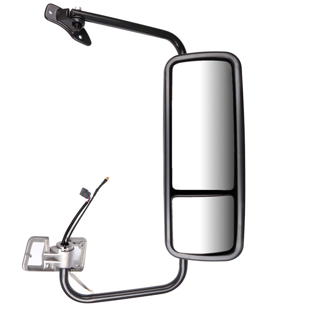 SCITOO Power Heated Truck Hood Mirror - Grey Door Mounted Tow Mirror Compatible with 2005-2017 Freightliner Century & Columbia Models (PC RH) - Durable Replacement for Enhanced Visibility & Safety While Driving