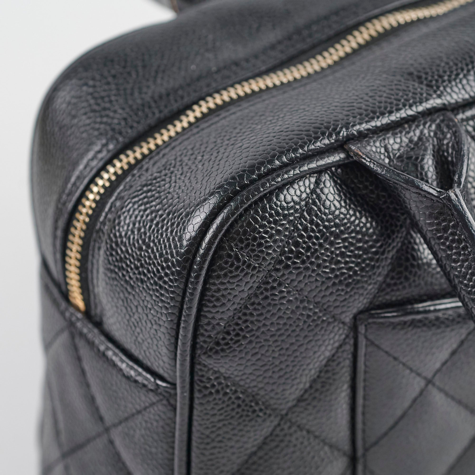 Chanel Bowling Bag in Caviar Leather - Black Luxury Handbag for Women | Perfect for Work, Travel & Everyday Use