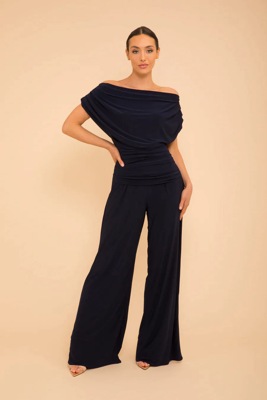 Carbon Jersey Jumpsuit for Women - Navy Blue Curve Fit - Perfect for Workouts, Running & Casual Wear
