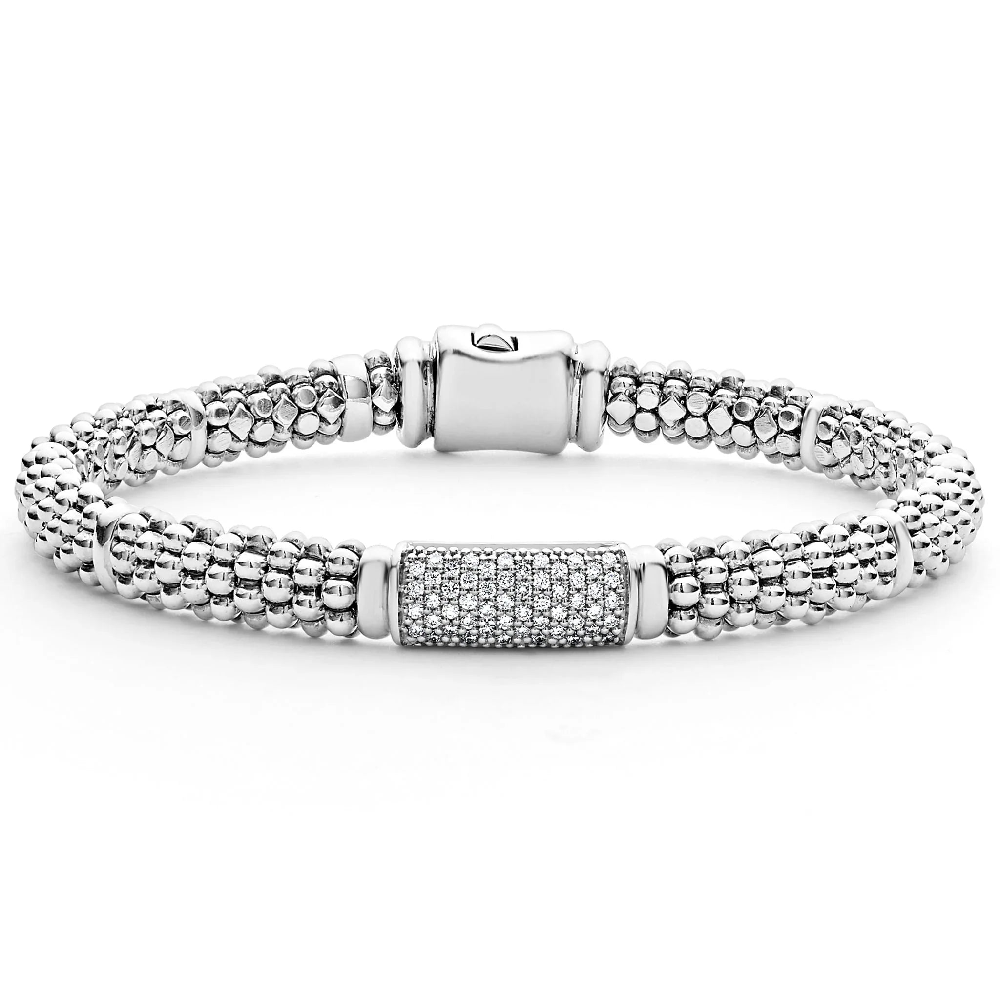 Luxury 6mm Caviar Diamond Bracelet for Women - Elegant Tennis Bracelet for Weddings, Parties & Special Occasions