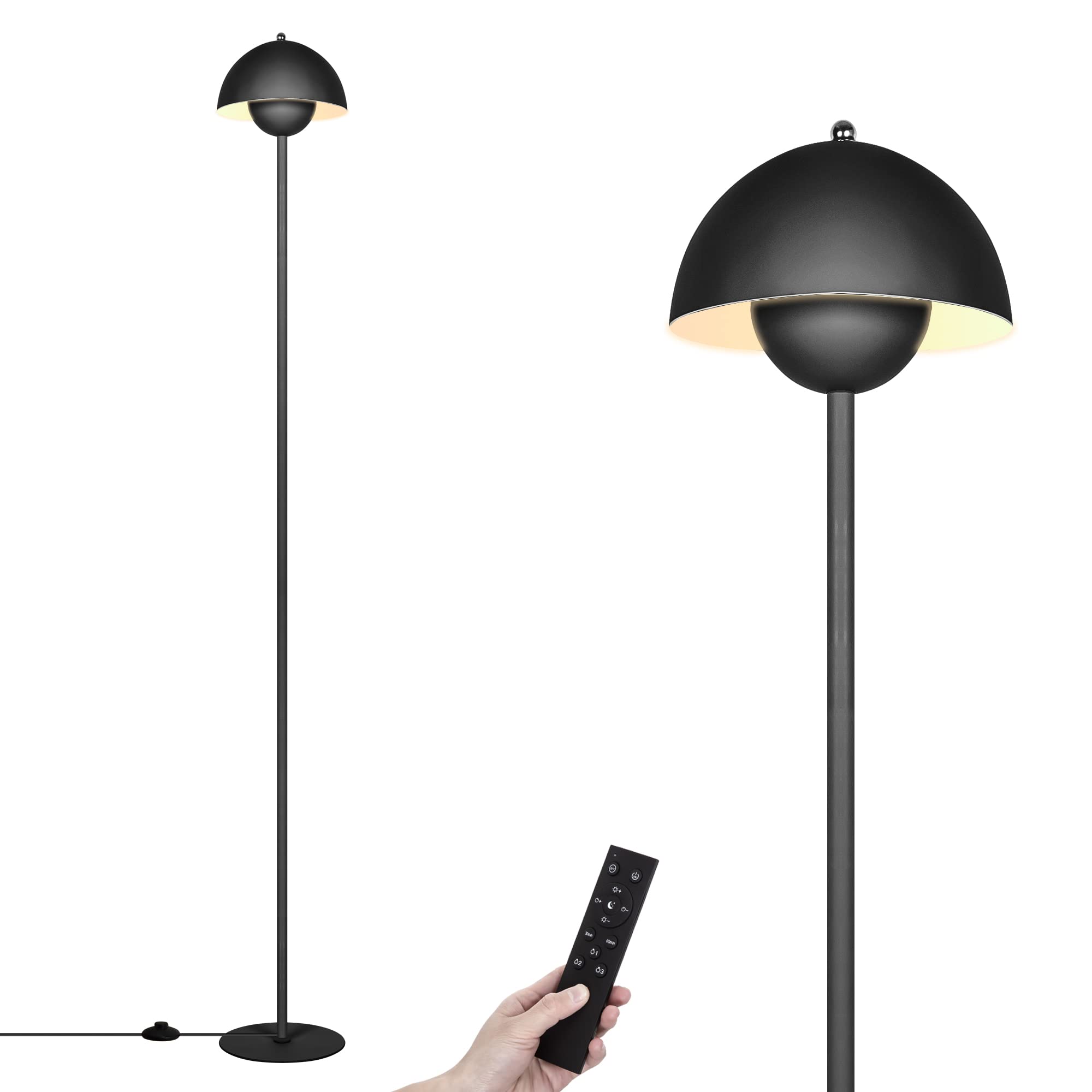 Modern Floor Lamp with Remote Control - Adjustable Standing Light for Living Room, Bedroom, Office - Perfect for Reading, Relaxing & Home Decor