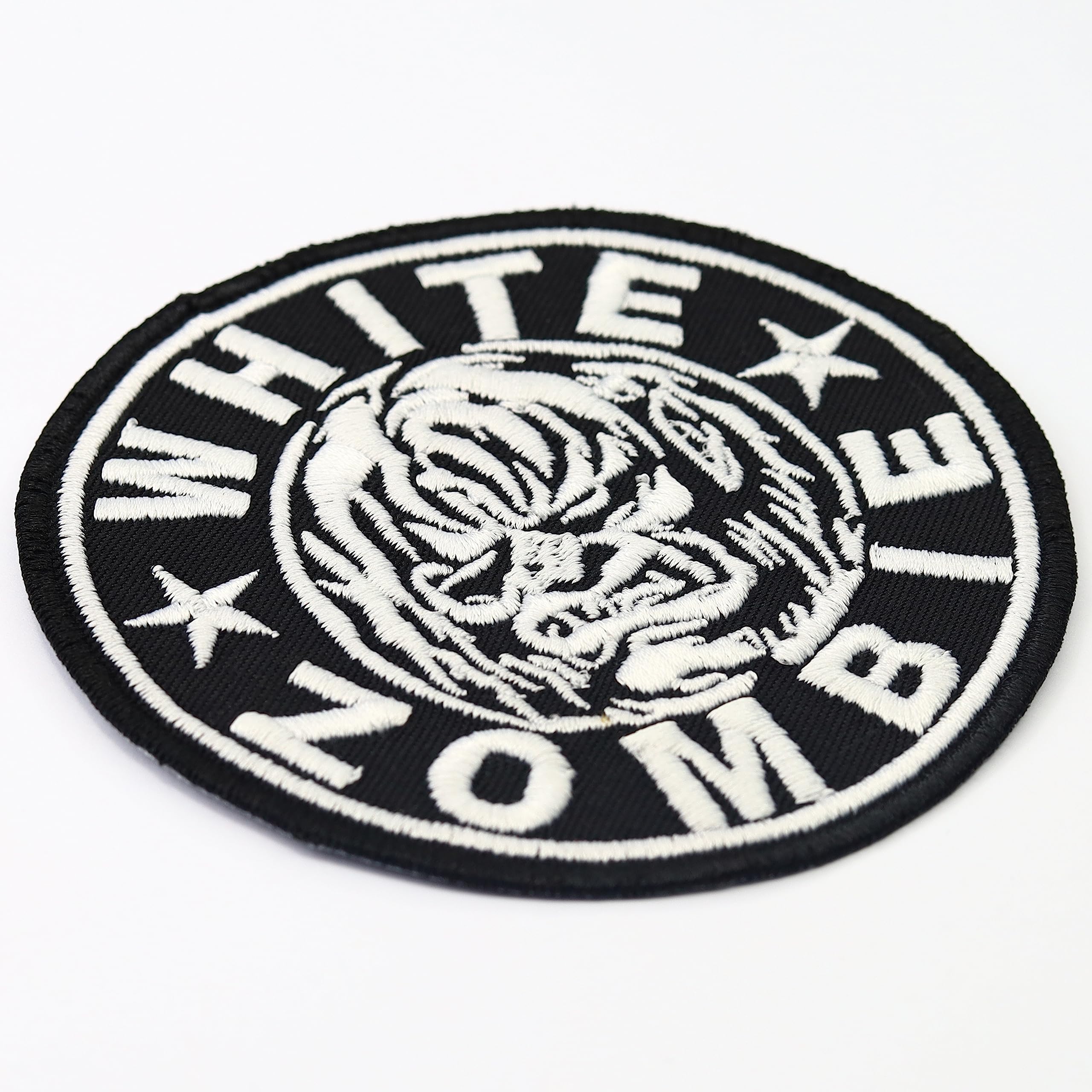 White Zombie Antifa No Nazi Outbreak Motorcycle Biker Iron-On Patch Badge - Perfect for Jackets, Vests & Backpacks - Punk Rock & Biker Style Accessory