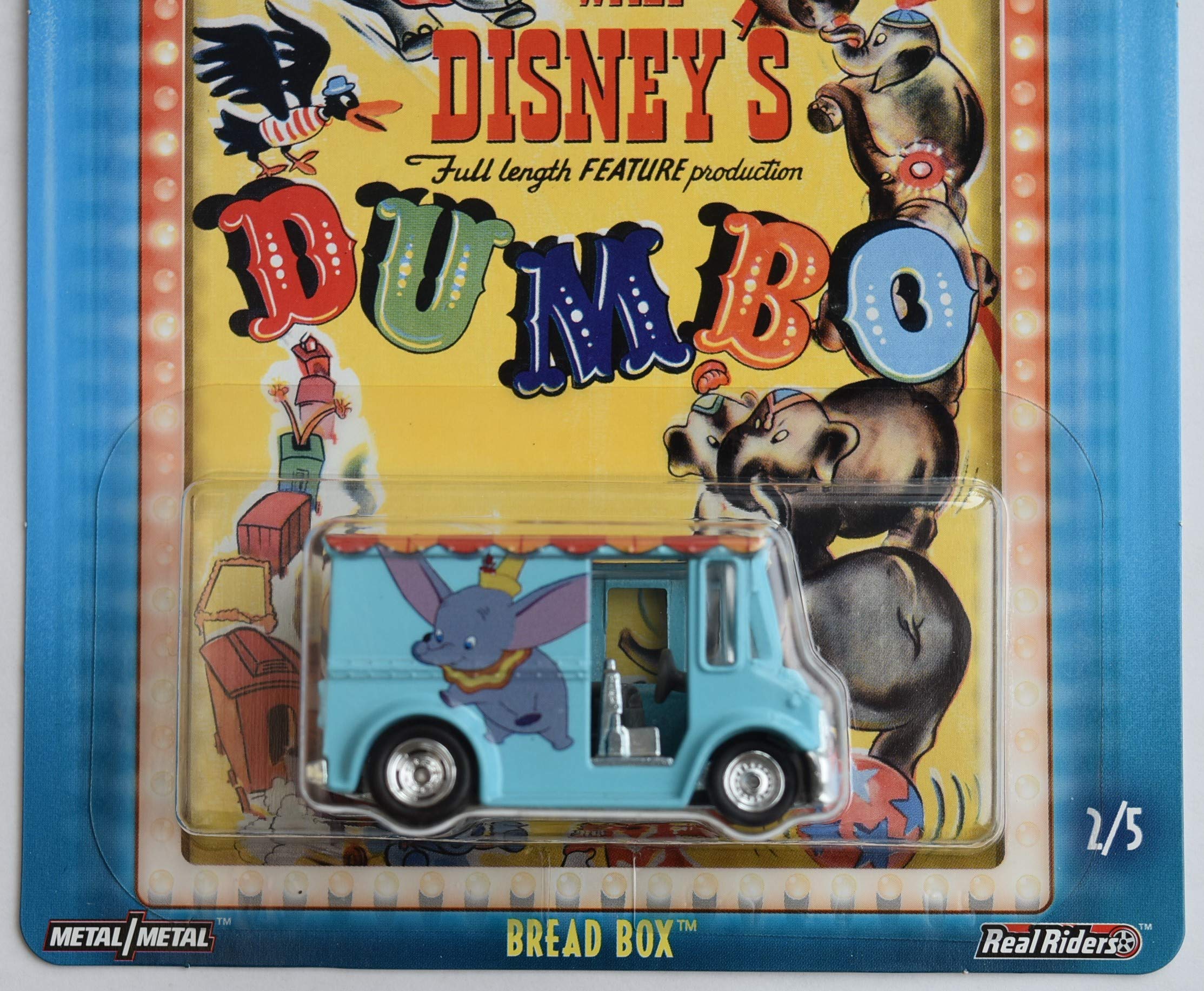 Hot Wheels Disney Premium Dumbo Die-Cast Car - Limited Edition Blue Bread Box 2/5 - Collectible Toy for Disney Fans & Car Enthusiasts | Perfect for Display, Gifts & Playtime Fun