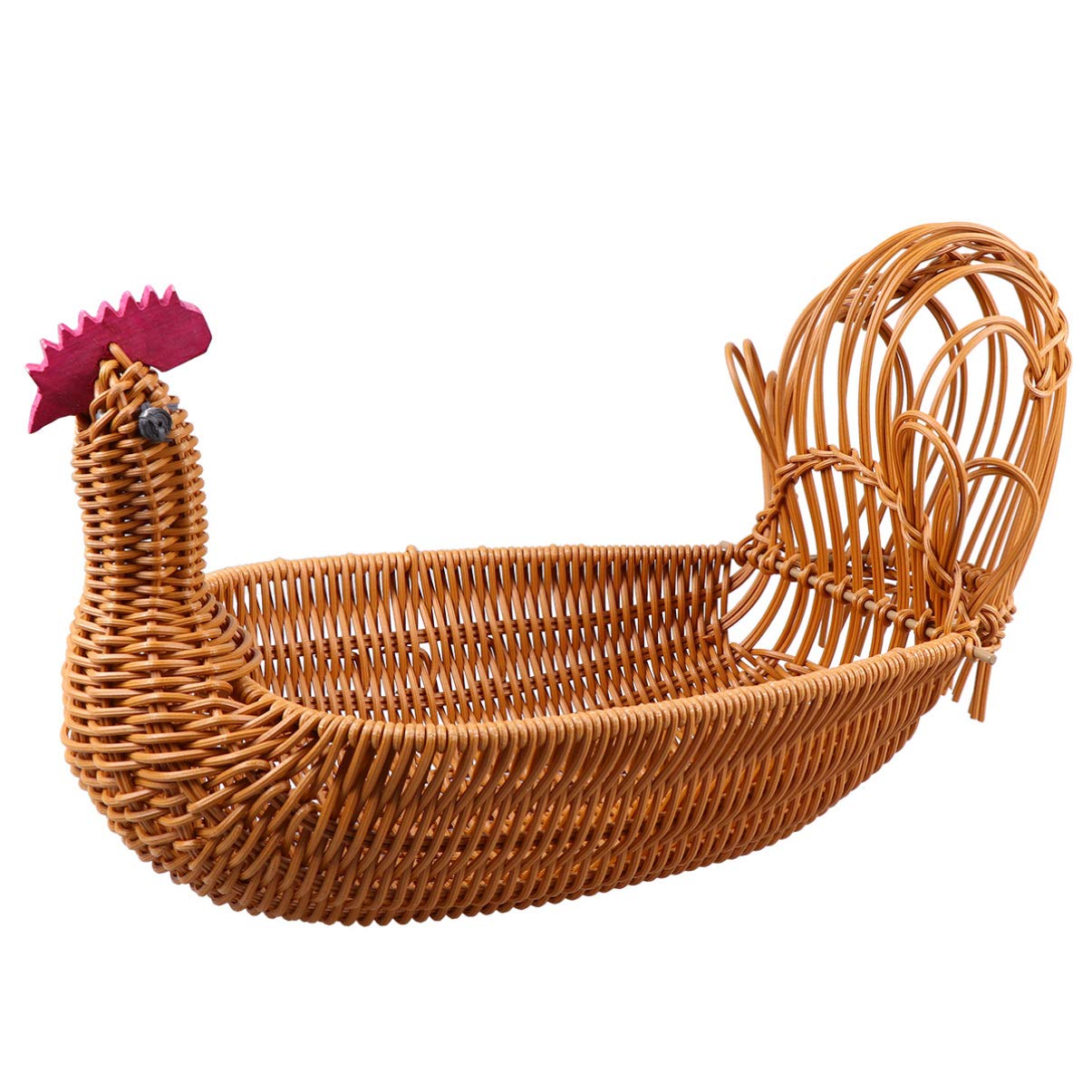ARTIBETTER Handmade Woven Rattan Storage Basket - Turkey Shaped Willow Bread & Fruit Basket, Decorative Kitchen Organizer for Bread, Fruits, Laundry | Perfect for Farmhouse, Boho Home Decor & Picnic Serving