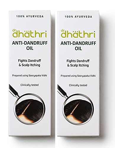 Dhathri Anti Dandruff Hair Oil - 100ml (Pack of 2) | Ayurvedic Herbal Treatment for Dandruff & Itchy Scalp | Natural Scalp Care for Men & Women | Perfect for Daily Hair Care & Scalp Massage