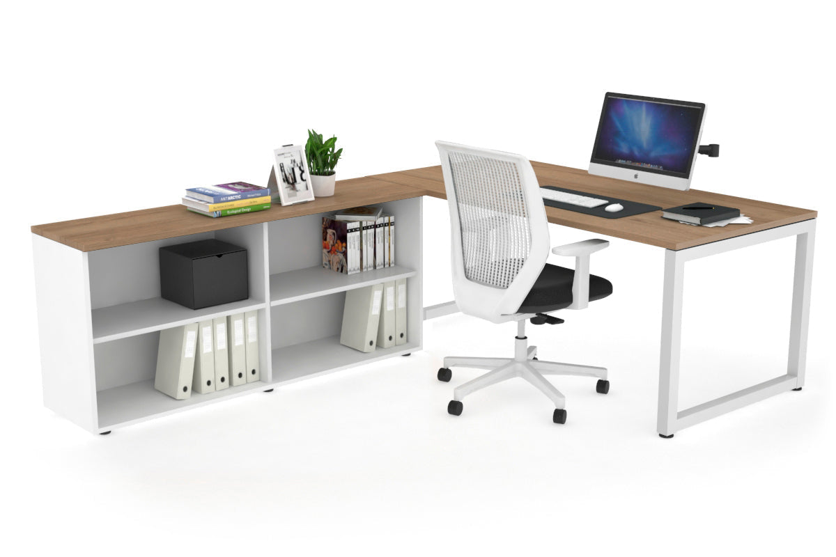 Quadro Loop Executive White Frame Desk [1600L x 700W] - Modern Office Furniture for Executive Workspaces & Home Offices