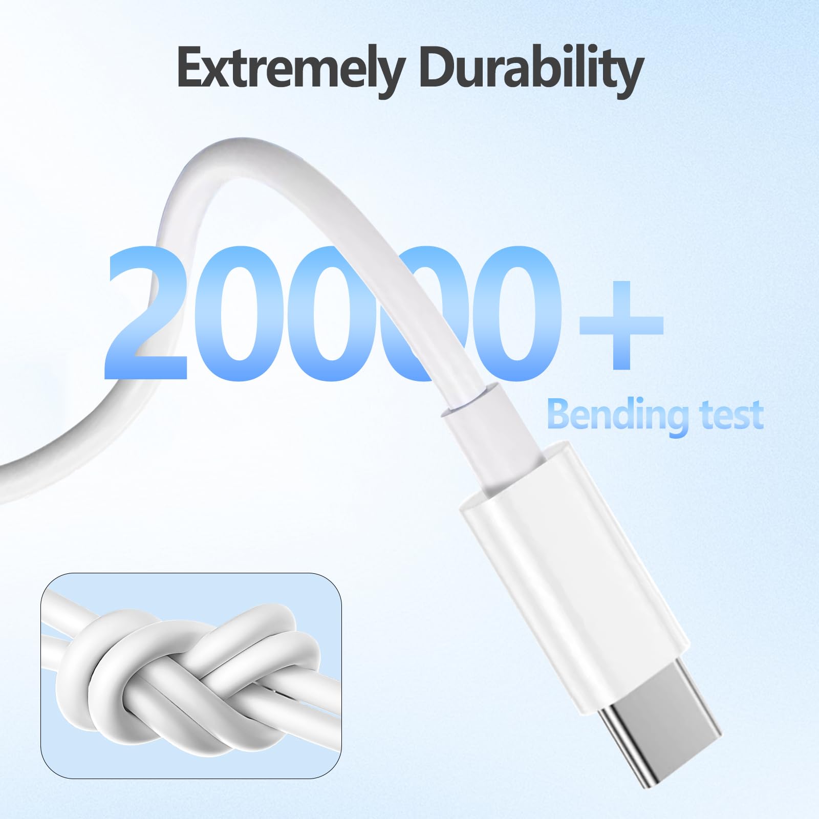 Premium USB A to USB C Fast Charging Cable for Apple CarPlay - Compatible with iPhone 16/16 Plus/16 Pro/16 Pro Max & AirPods 4/Pro 2 - 3FT White Car Charger Cord for Road Trips & Daily Commutes