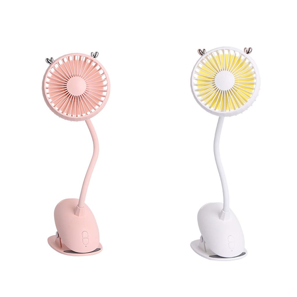 Rechargeable USB Desk Fan - Portable Small Office & Bedroom Fan with Quiet Operation, Strong Airflow, 2-Pack (Color: C) - Perfect for Home, Office, Dorm & Travel Use