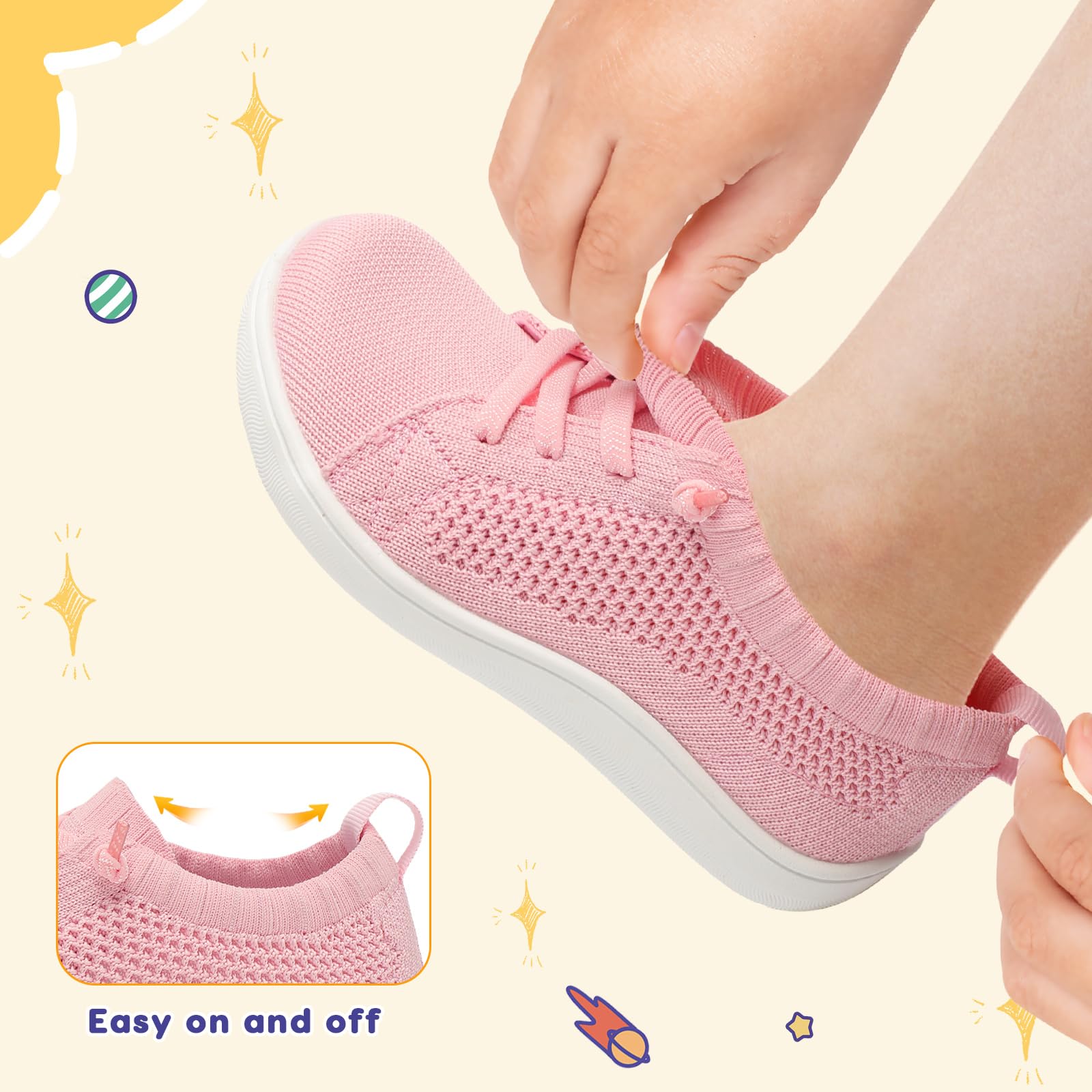**LeIsfIt Barefoot Toddler Shoes for Girls & Boys - Wide Fit Minimalist Sneakers with Zero Drop Sole - Slip-On Tennis Shoes for Kids - Perfect for Playground, Running & Outdoor Activities**