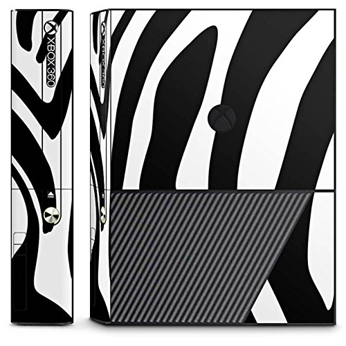 Microsoft Xbox 360 E Compatible Skin Sticker - Zebra Animal Print Design for Gaming Console Protection | Perfect for Customizing Your Xbox 360 E Console at Home or Gaming Parties