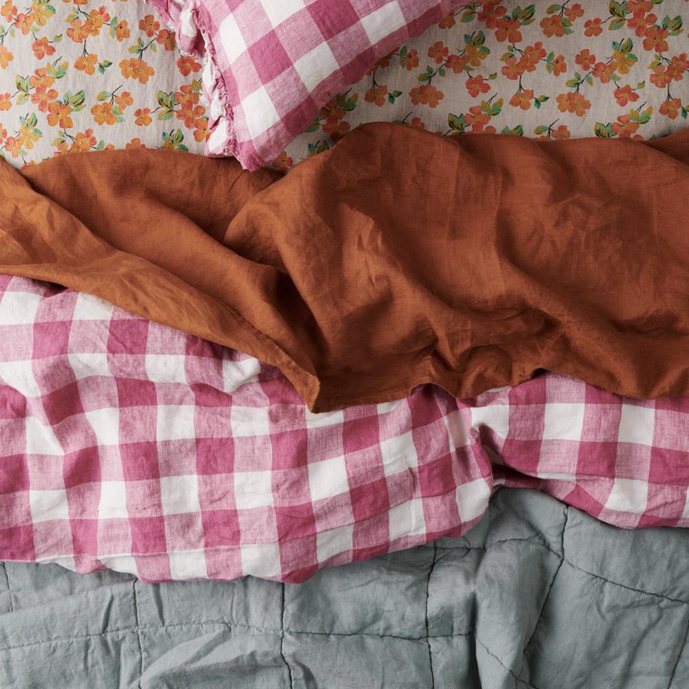 100% Linen Flat Sheet - Breathable & Hypoallergenic Bedding for Hot Sleepers - Perfect for Summer Nights & Allergy Relief