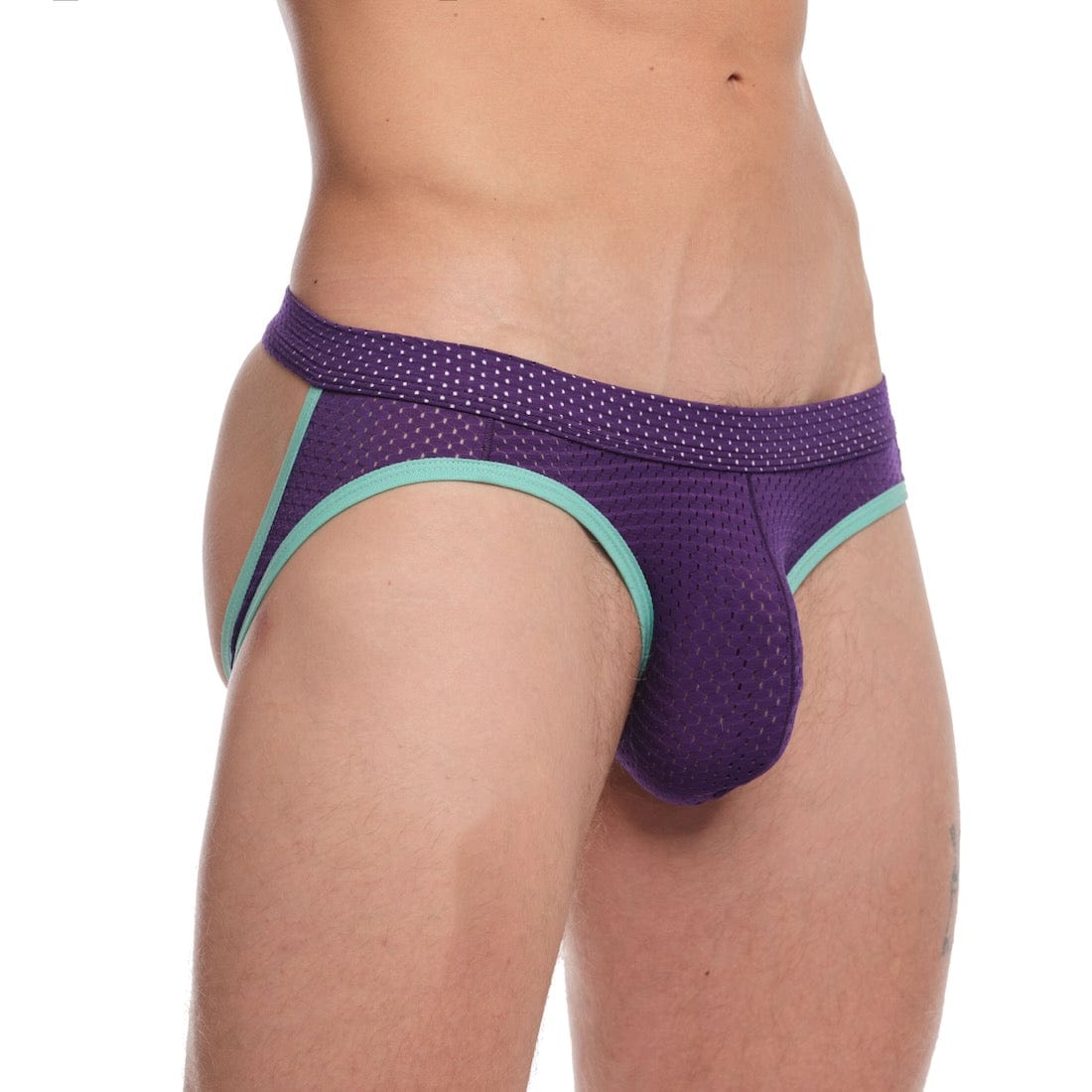 Performance Mesh Y Jock Purple - Comfortable Athletic Underwear for Men - Perfect for Running, Gym Workouts & Sports Activities